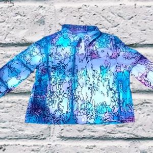 Upcycled tie dye hand painted jean jacket